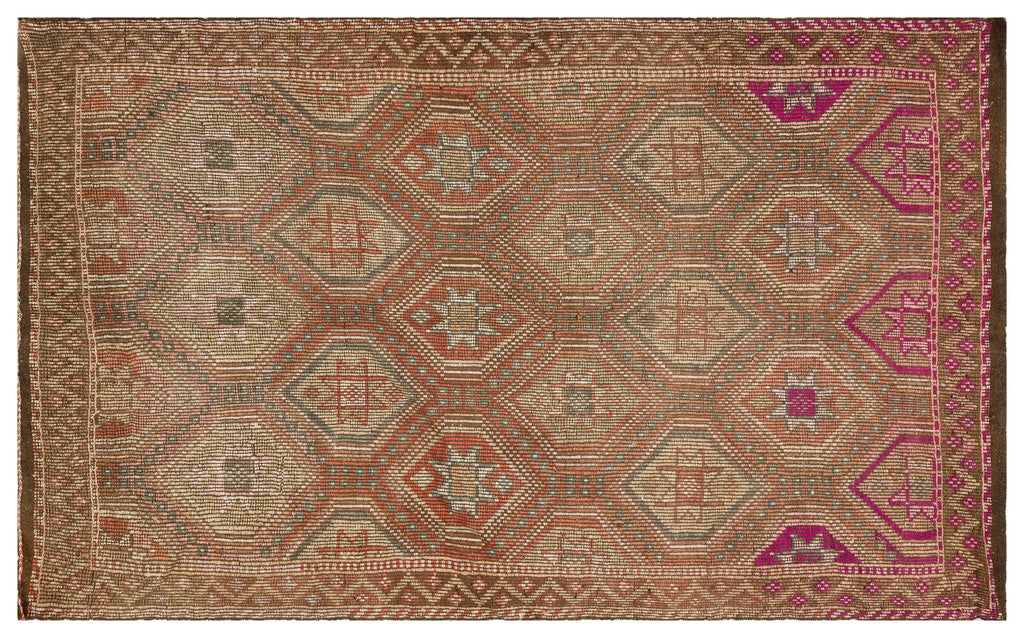 Geometric Over Dyed Kilim Rug 5'11'' x 9'9'' ft 180 x 297 cm