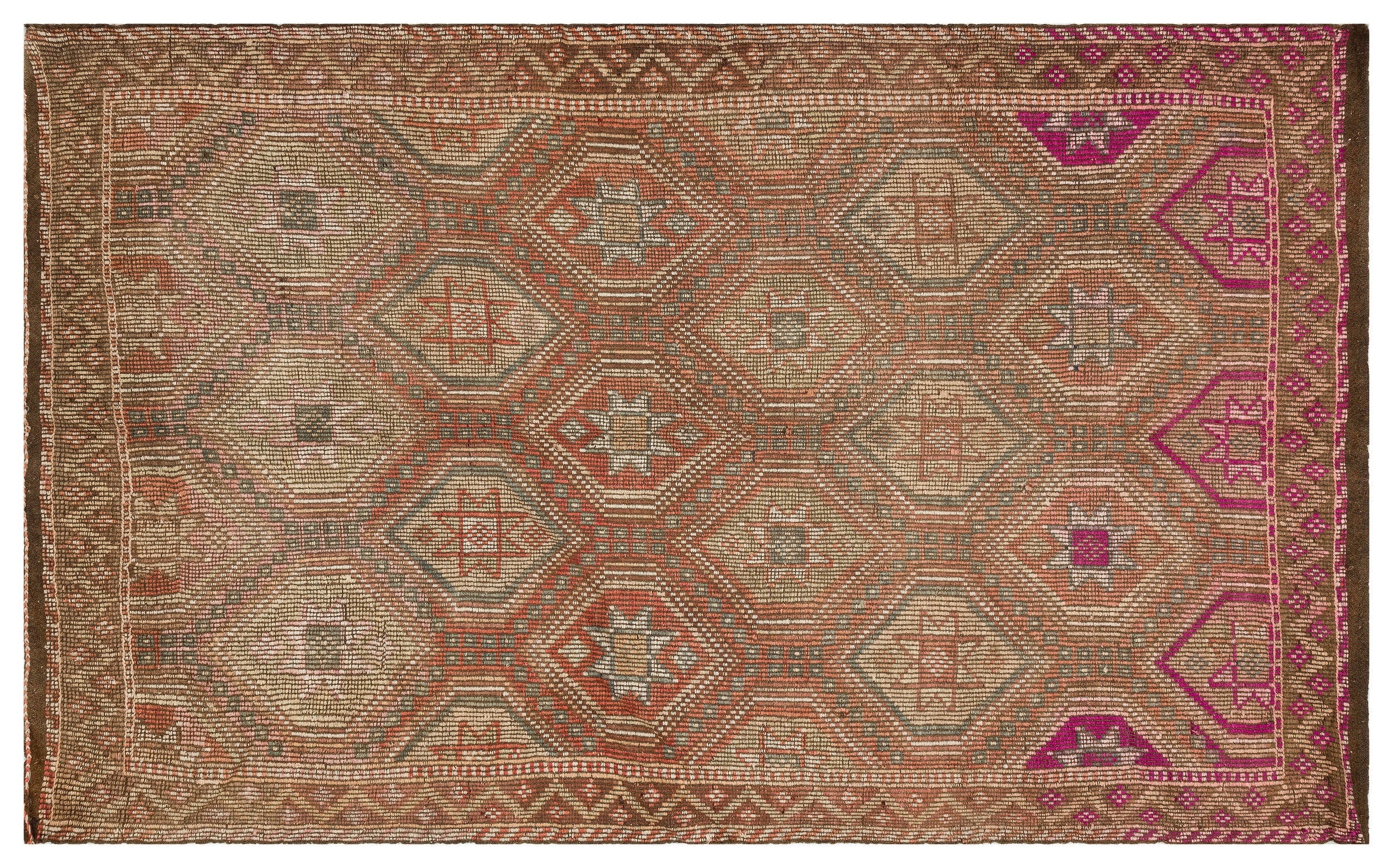 Geometric Over Dyed Kilim Rug 5'11'' x 9'9'' ft 180 x 297 cm