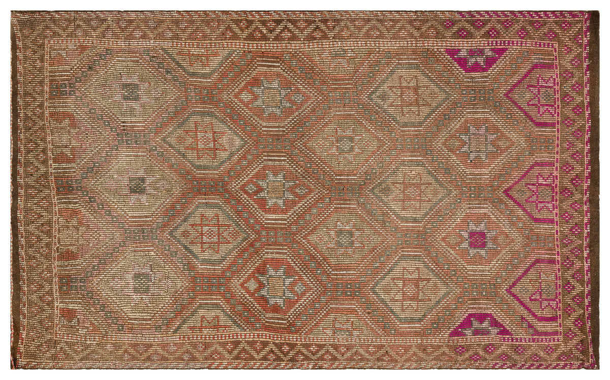 Geometric Over Dyed Kilim Rug 5&#39;11&#39;&#39; x 9&#39;9&#39;&#39; ft 180 x 297 cm