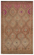 Geometric Over Dyed Kilim Rug 5'11'' x 9'9'' ft 180 x 297 cm