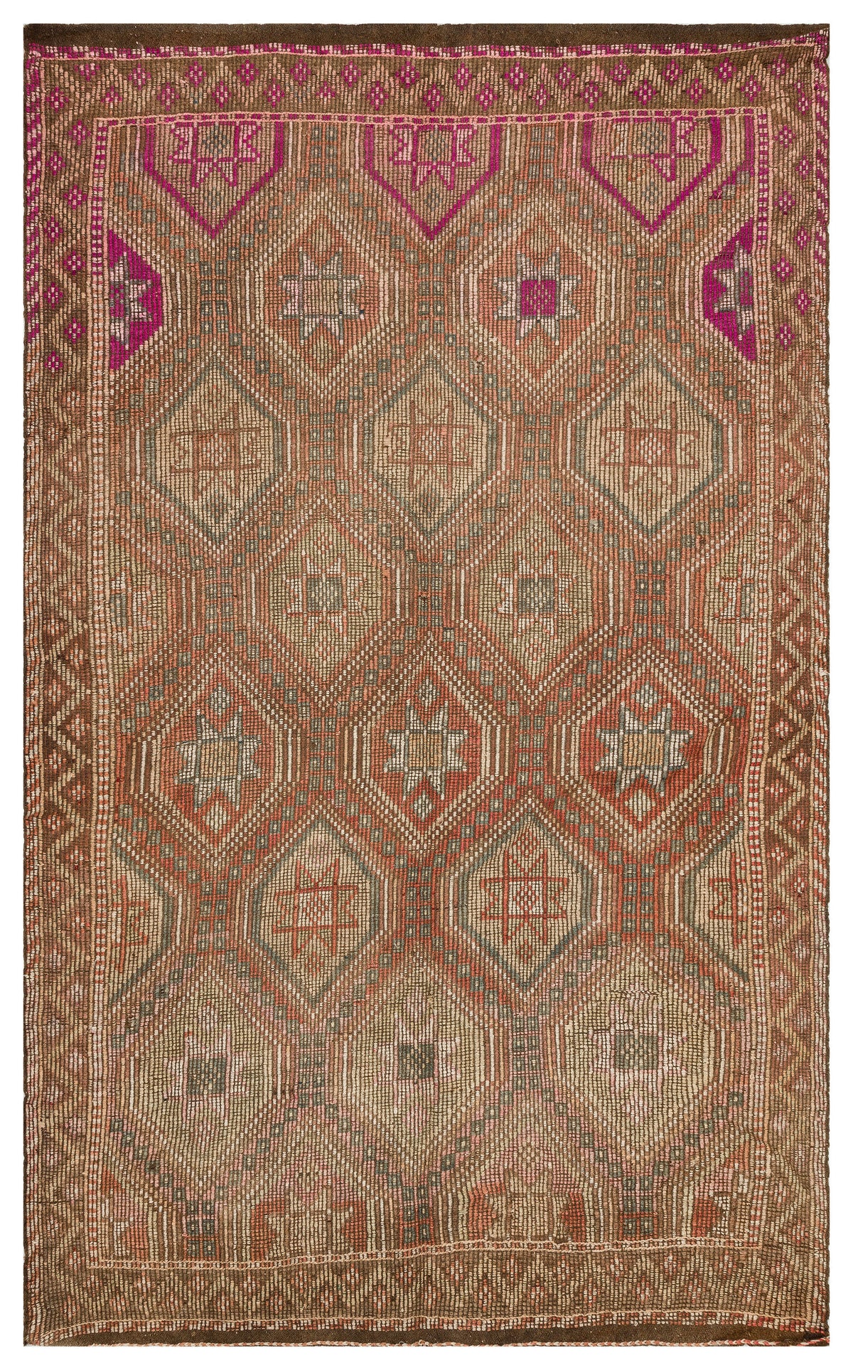 Geometric Over Dyed Kilim Rug 5&#39;11&#39;&#39; x 9&#39;9&#39;&#39; ft 180 x 297 cm