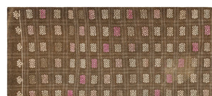 Geometric Over Dyed Kilim Rug 4'6'' x 10'0'' ft 137 x 305 cm