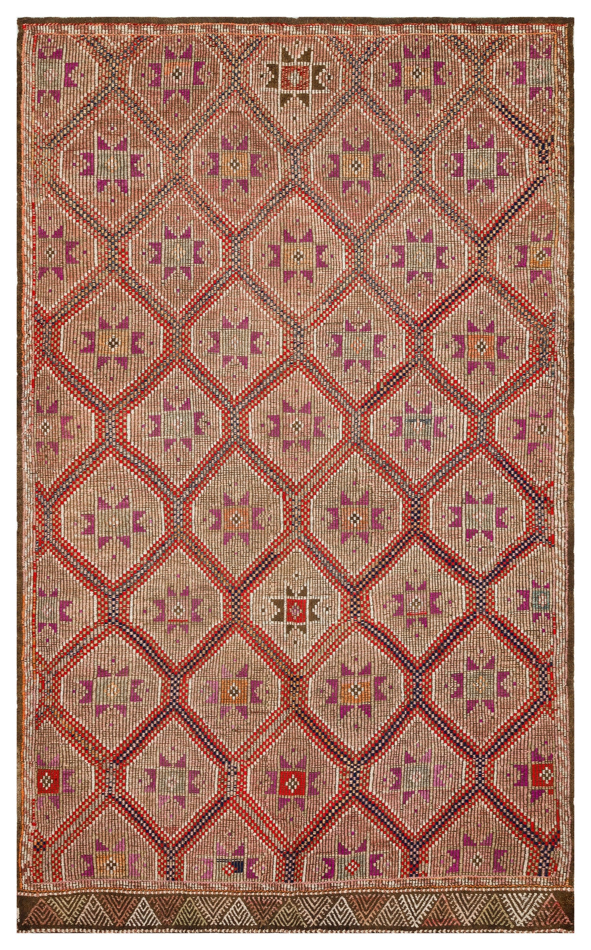 Geometric Over Dyed Kilim Rug 5&#39;10&#39;&#39; x 9&#39;7&#39;&#39; ft 177 x 292 cm