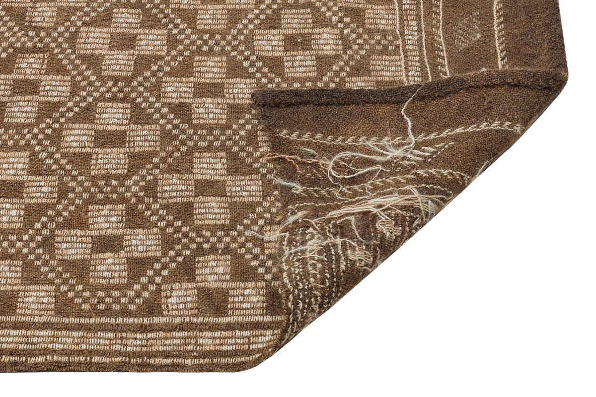 Geometric Over Dyed Kilim Rug 5&#39;3&#39;&#39; x 10&#39;6&#39;&#39; ft 160 x 321 cm