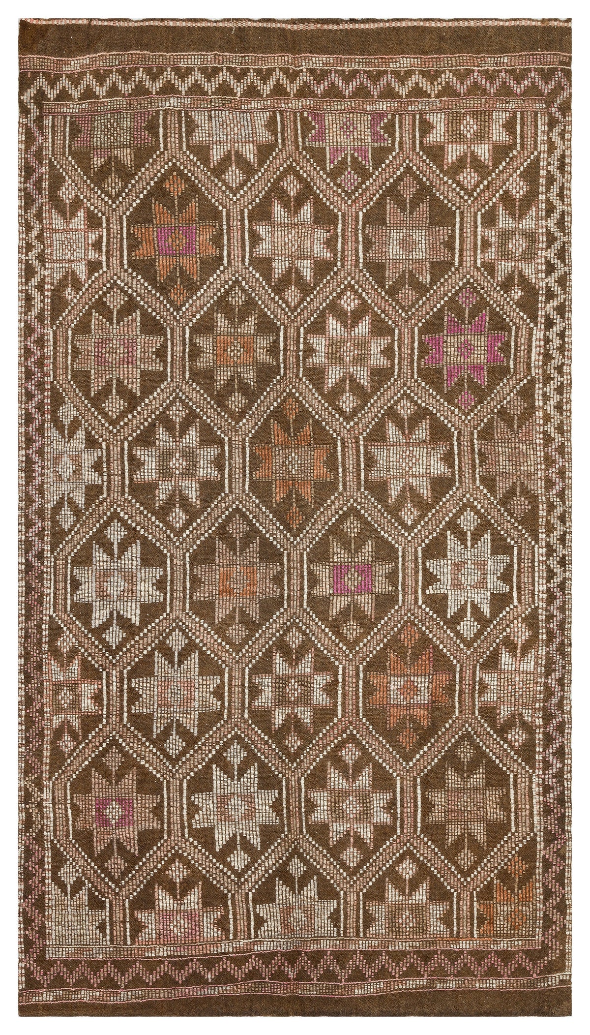 Geometric Over Dyed Kilim Rug 5&#39;3&#39;&#39; x 9&#39;4&#39;&#39; ft 159 x 284 cm