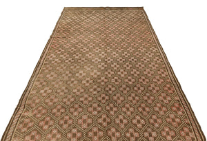 Geometric Over Dyed Kilim Rug 5'6'' x 9'6'' ft 168 x 290 cm