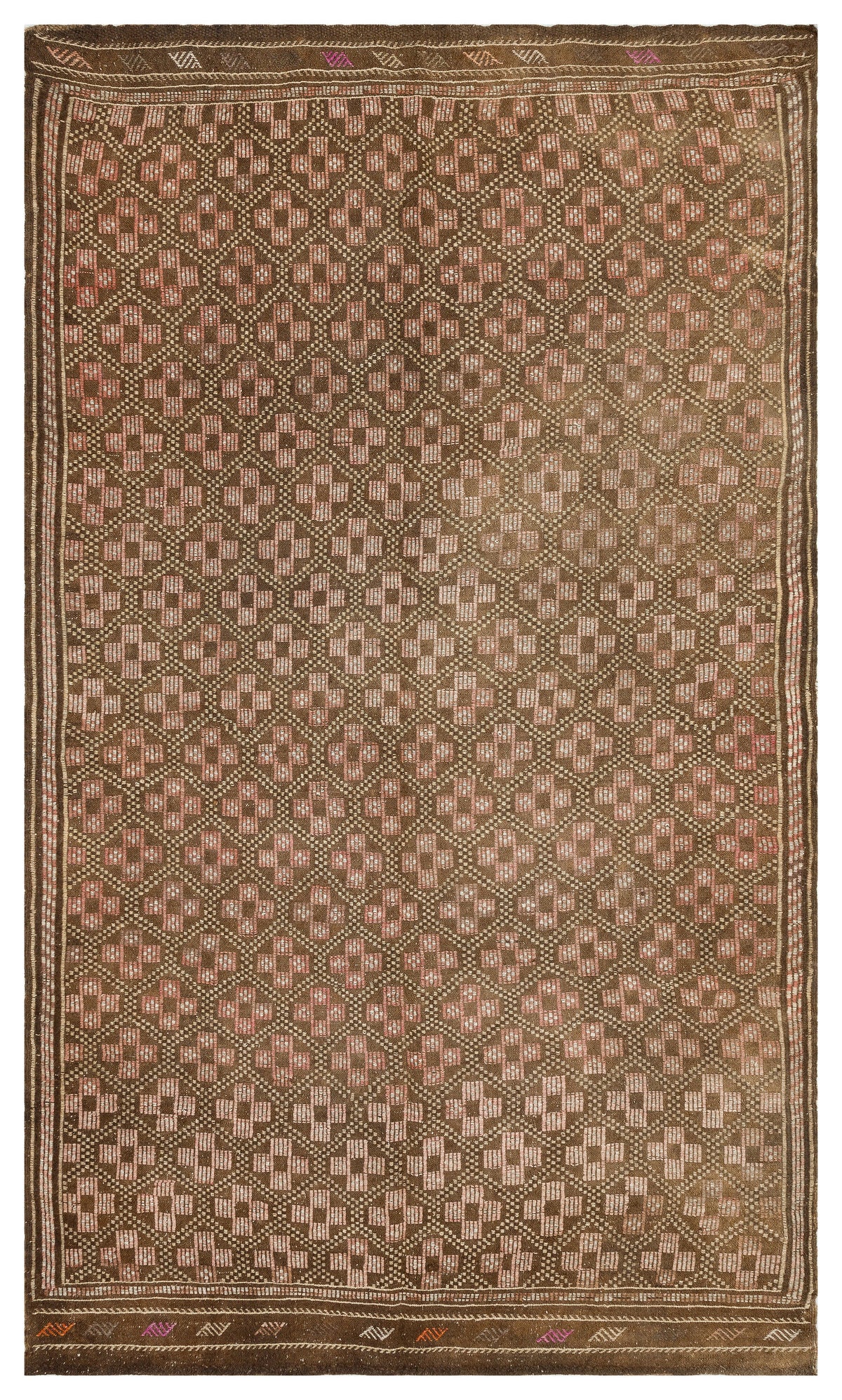 Geometric Over Dyed Kilim Rug 5&#39;6&#39;&#39; x 9&#39;6&#39;&#39; ft 168 x 290 cm