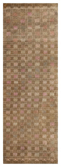 Geometric Over Dyed Kilim Rug 3'1'' x 8'12'' ft 95 x 274 cm