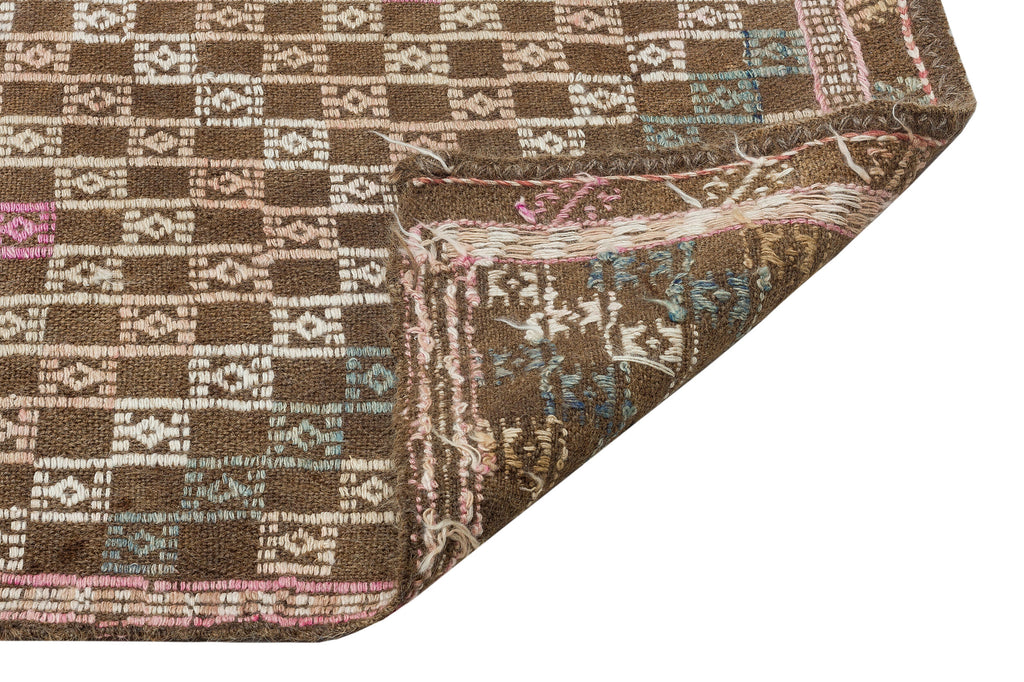 Geometric Over Dyed Kilim Rug 5'3'' x 9'1'' ft 161 x 278 cm