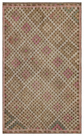 Geometric Over Dyed Kilim Rug 5'3'' x 9'1'' ft 161 x 278 cm