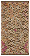 Geometric Over Dyed Kilim Rug 4'11'' x 9'4'' ft 150 x 285 cm