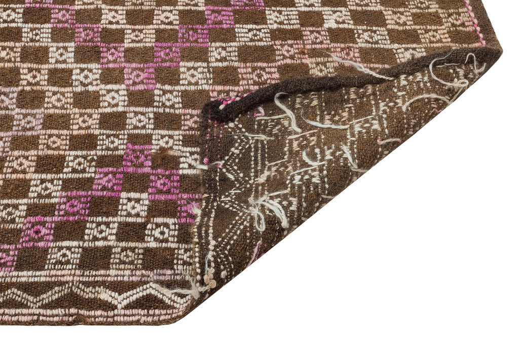 Geometric Over Dyed Kilim Rug 5'0'' x 10'7'' ft 153 x 322 cm