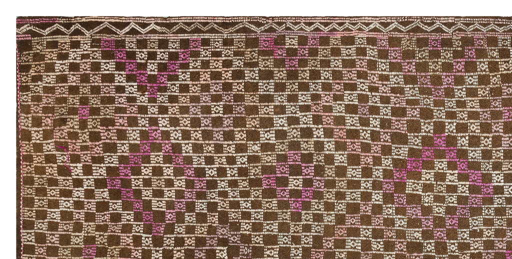 Geometric Over Dyed Kilim Rug 5'0'' x 10'7'' ft 153 x 322 cm