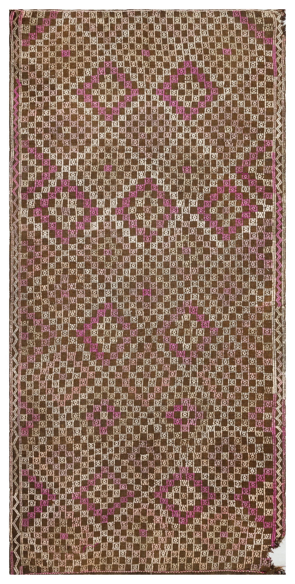 Geometric Over Dyed Kilim Rug 5'0'' x 10'7'' ft 153 x 322 cm