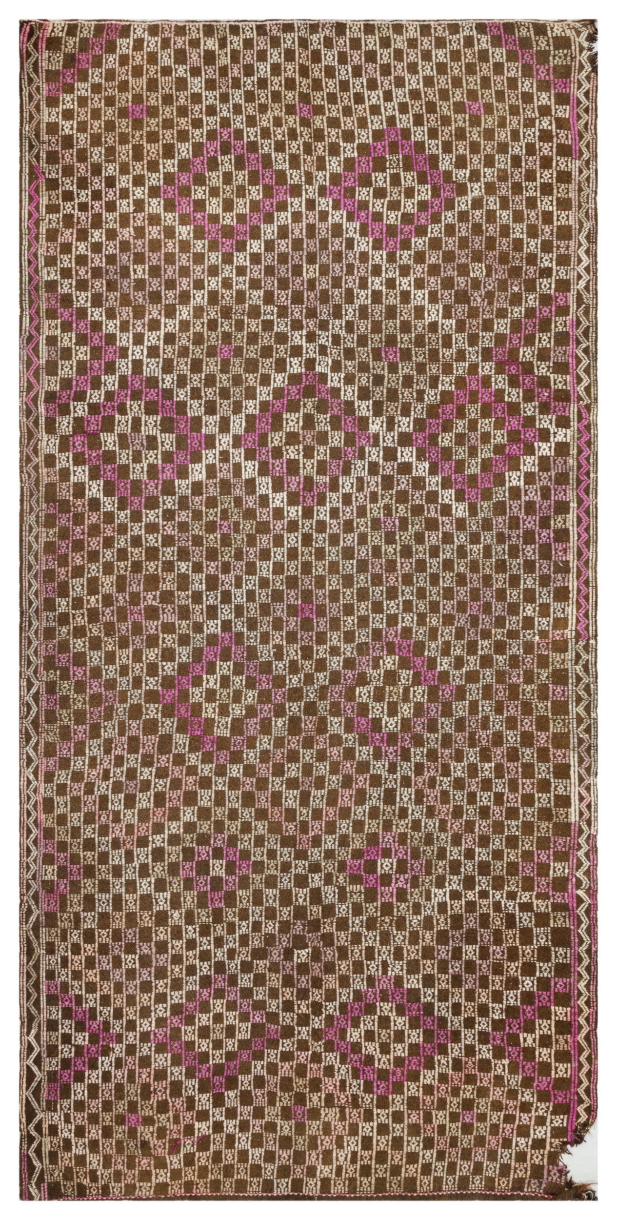 Geometric Over Dyed Kilim Rug 5'0'' x 10'7'' ft 153 x 322 cm