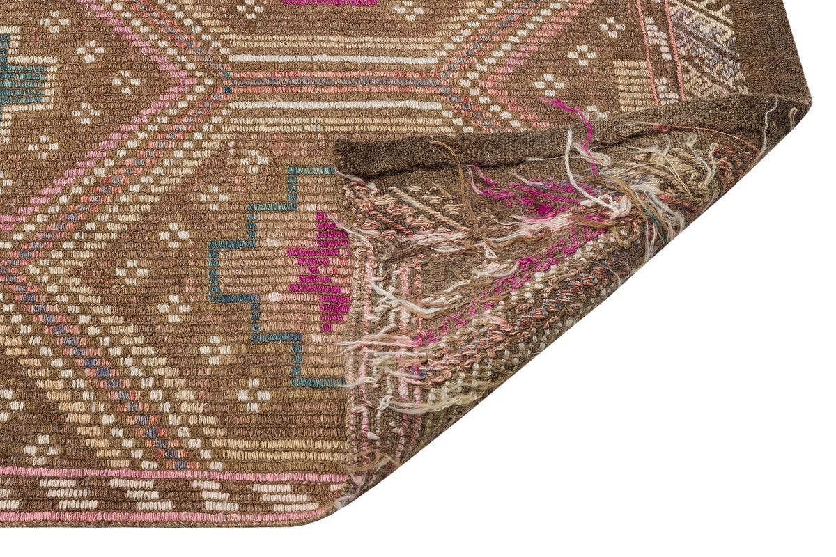 Geometric Over Dyed Kilim Rug 5&#39;7&#39;&#39; x 10&#39;2&#39;&#39; ft 169 x 310 cm