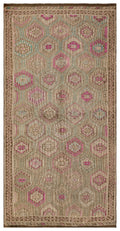 Geometric Over Dyed Kilim Rug 5'5'' x 10'10'' ft 166 x 329 cm