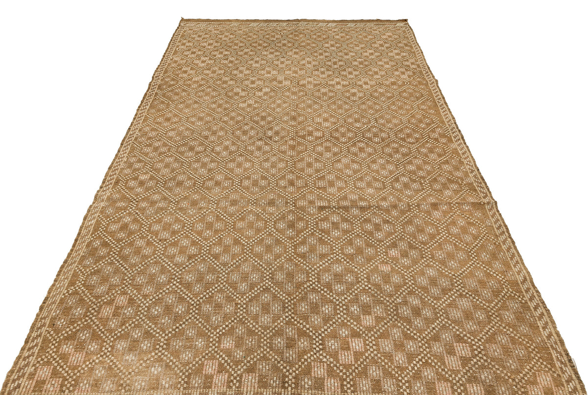 Geometric Over Dyed Kilim Rug 5&#39;5&#39;&#39; x 9&#39;1&#39;&#39; ft 165 x 278 cm