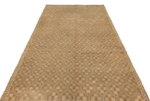 Geometric Over Dyed Kilim Rug 5'5'' x 9'1'' ft 165 x 278 cm