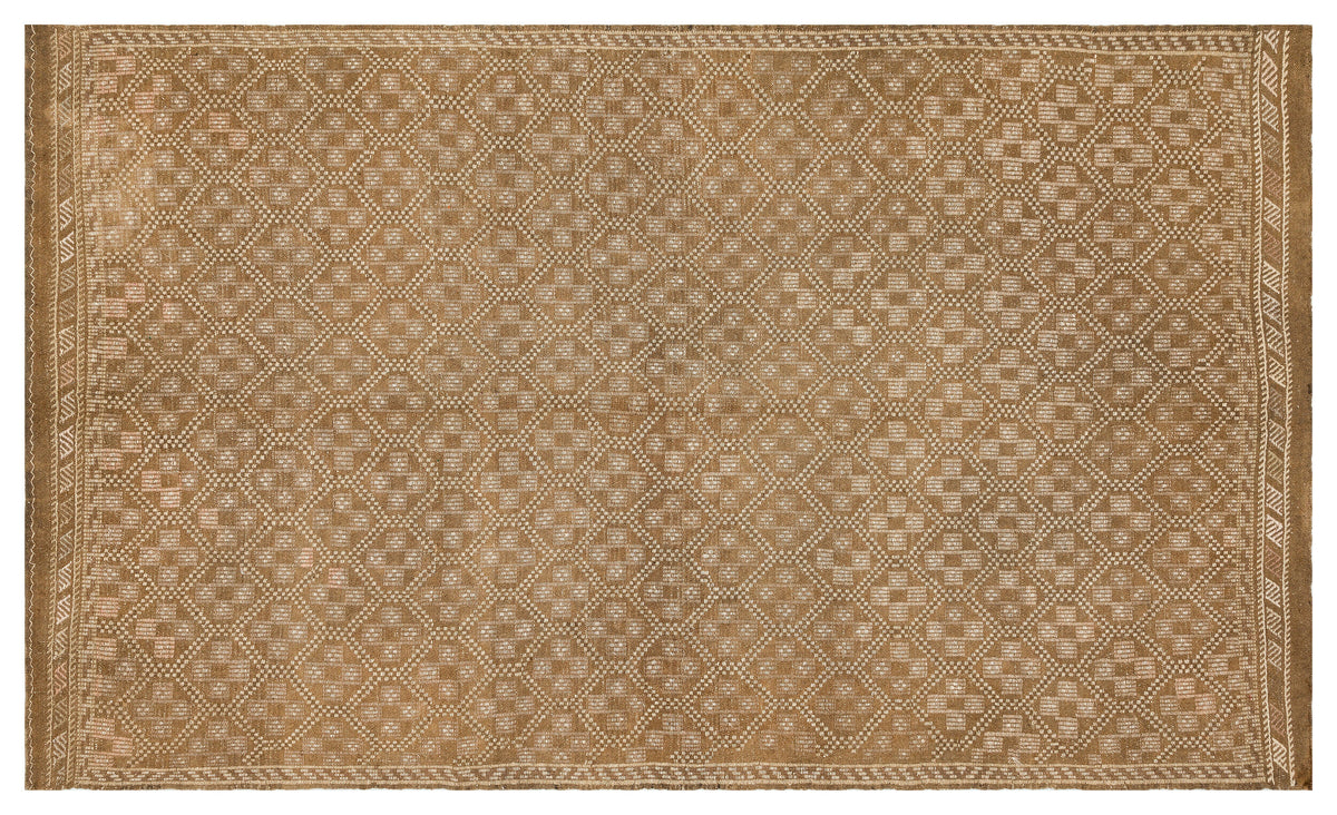 Geometric Over Dyed Kilim Rug 5&#39;5&#39;&#39; x 9&#39;1&#39;&#39; ft 165 x 278 cm