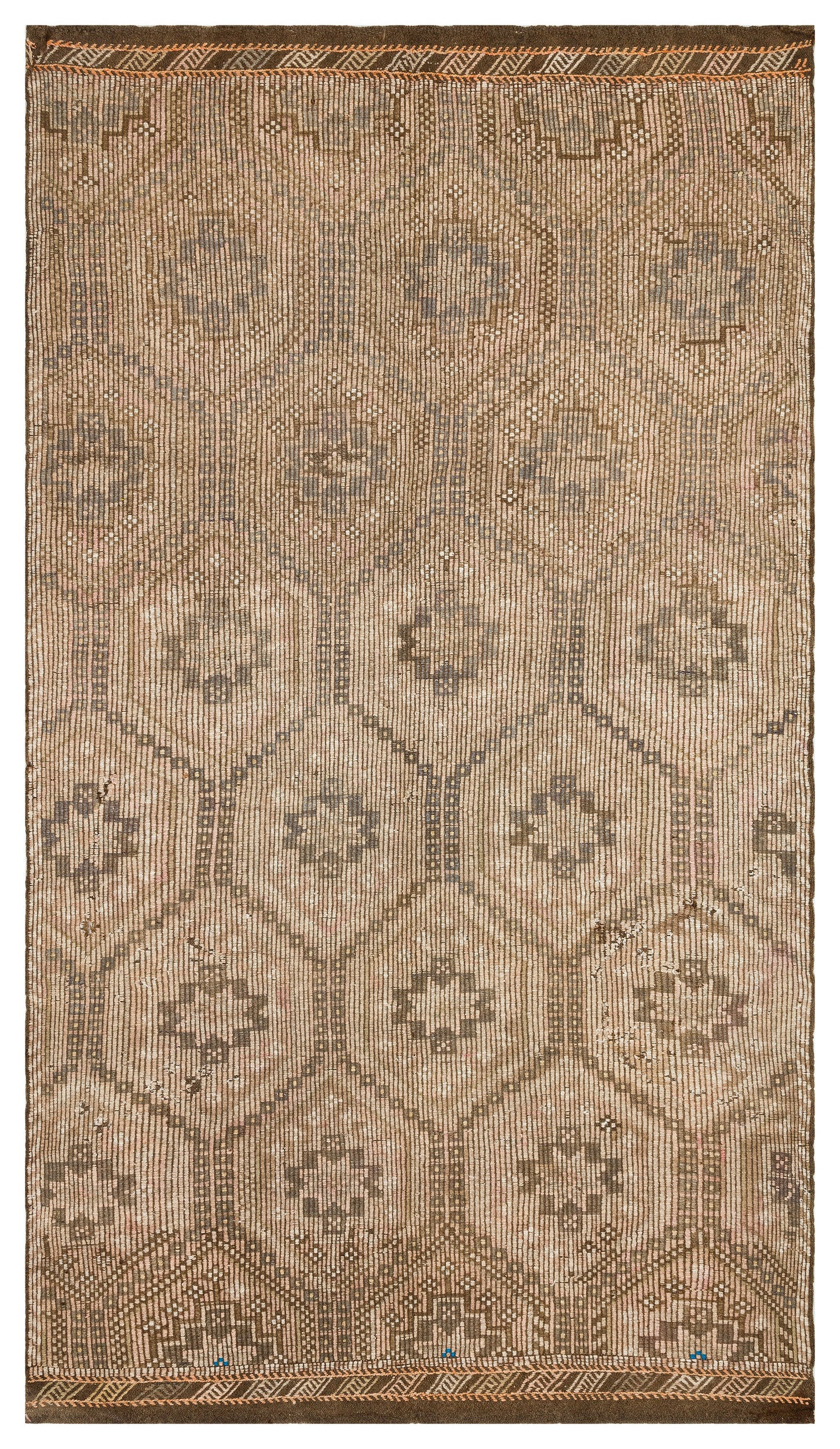Geometric Over Dyed Kilim Rug 5'7'' x 9'7'' ft 170 x 291 cm