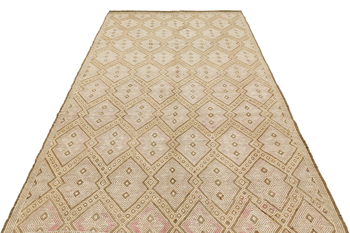 Geometric Over Dyed Kilim Rug 5&#39;7&#39;&#39; x 9&#39;9&#39;&#39; ft 170 x 297 cm