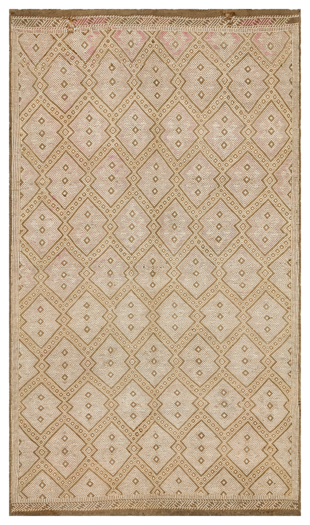 Geometric Over Dyed Kilim Rug 5'7'' x 9'9'' ft 170 x 297 cm