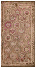 Geometric Over Dyed Kilim Rug 5'5'' x 10'4'' ft 165 x 314 cm