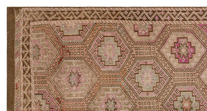 Geometric Over Dyed Kilim Rug 5'5'' x 10'4'' ft 165 x 314 cm