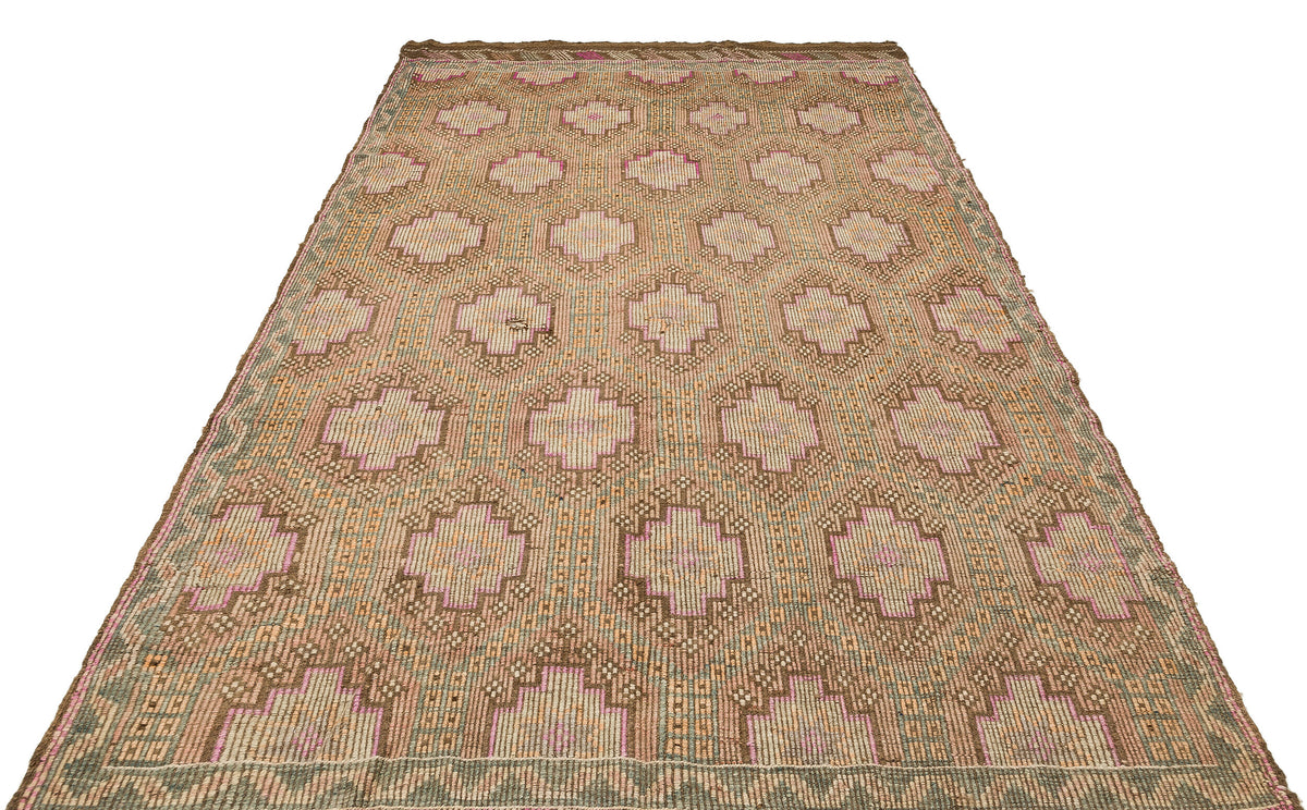 Geometric Over Dyed Kilim Rug 5&#39;11&#39;&#39; x 9&#39;8&#39;&#39; ft 180 x 294 cm