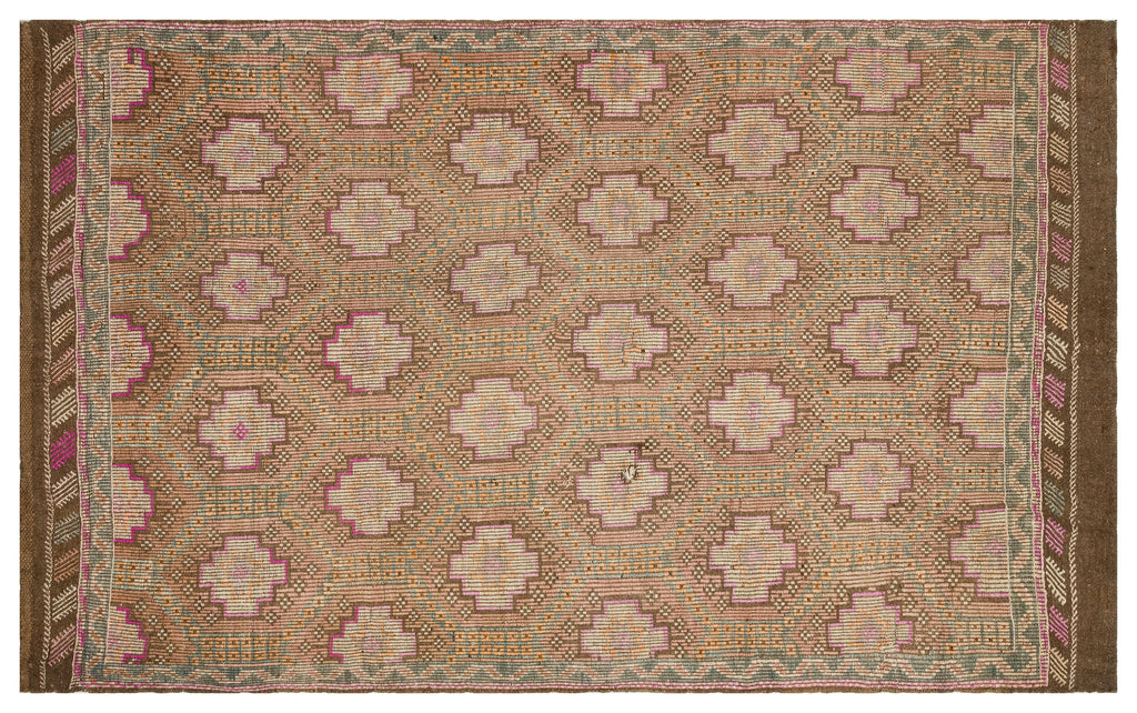 Geometric Over Dyed Kilim Rug 5'11'' x 9'8'' ft 180 x 294 cm