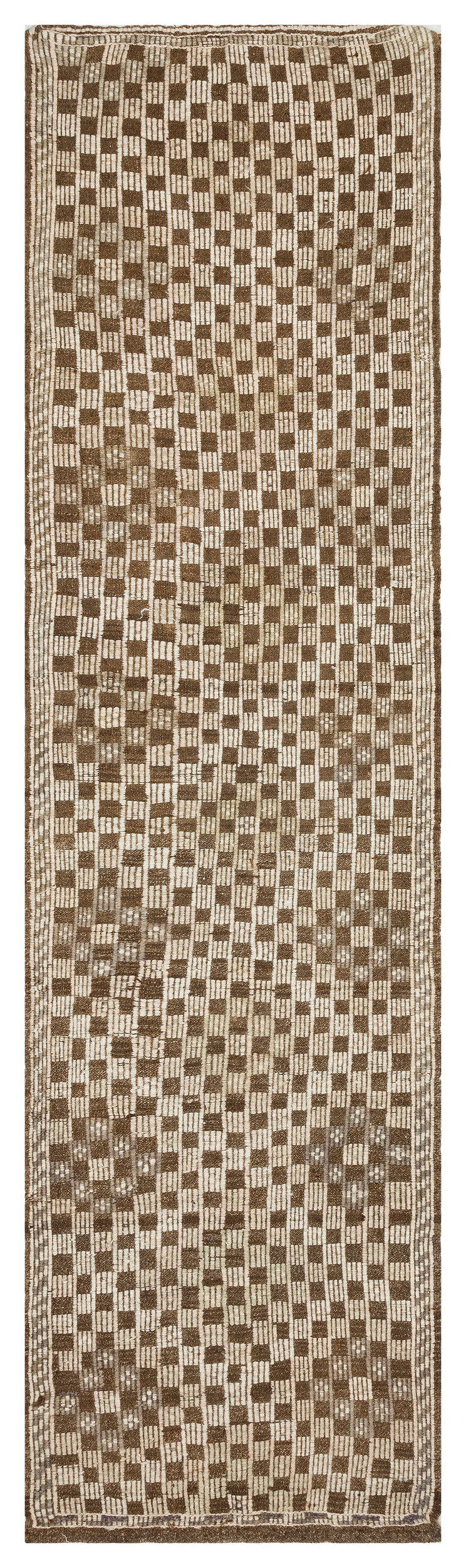 Geometric Over Dyed Kilim Rug 3&#39;1&#39;&#39; x 10&#39;6&#39;&#39; ft 95 x 320 cm