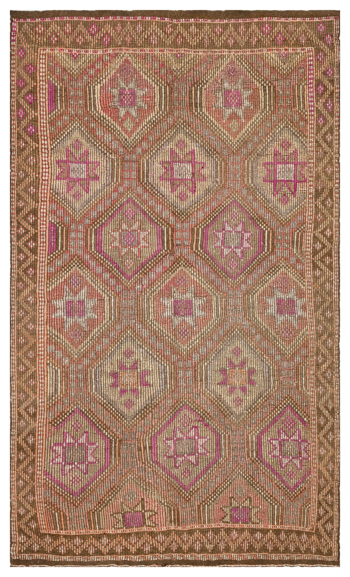 Geometric Over Dyed Kilim Rug 5&#39;7&#39;&#39; x 9&#39;9&#39;&#39; ft 170 x 296 cm