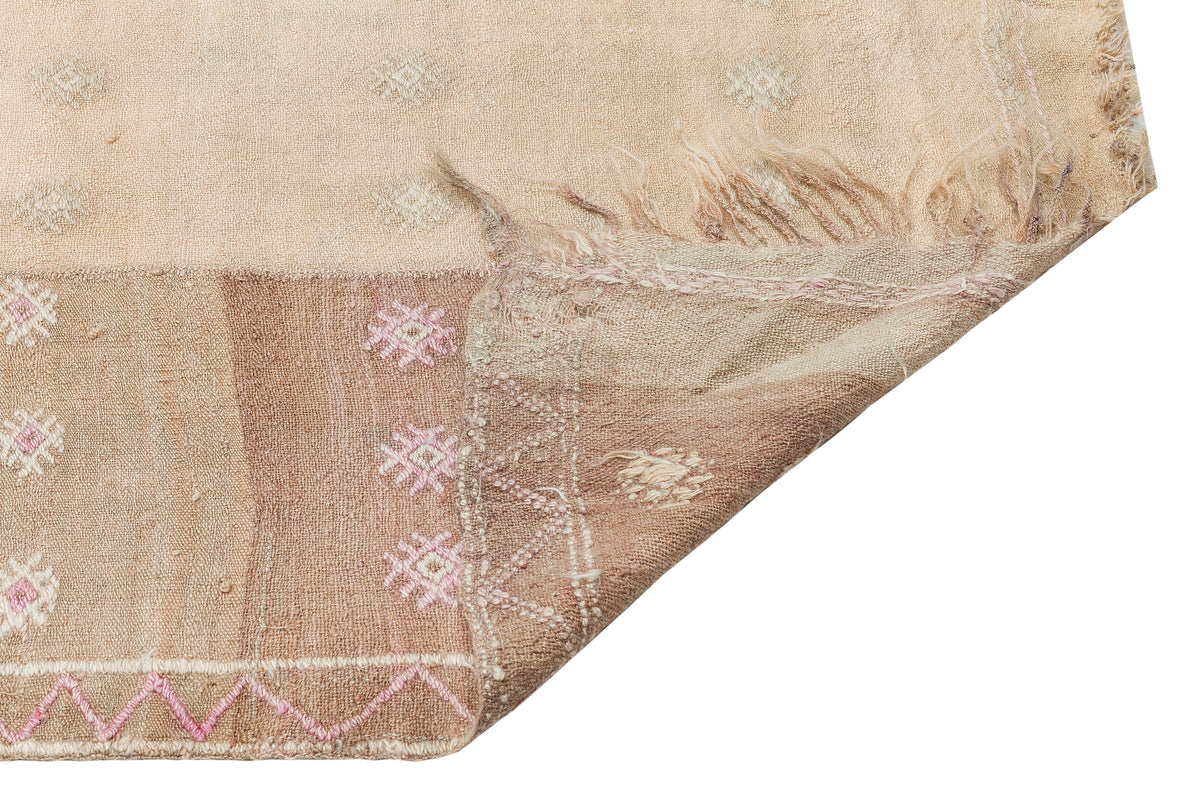 Geometric Over Dyed Kilim Rug 4&#39;5&#39;&#39; x 9&#39;8&#39;&#39; ft 134 x 294 cm