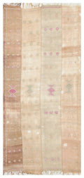 Geometric Over Dyed Kilim Rug 4'5'' x 9'8'' ft 134 x 294 cm