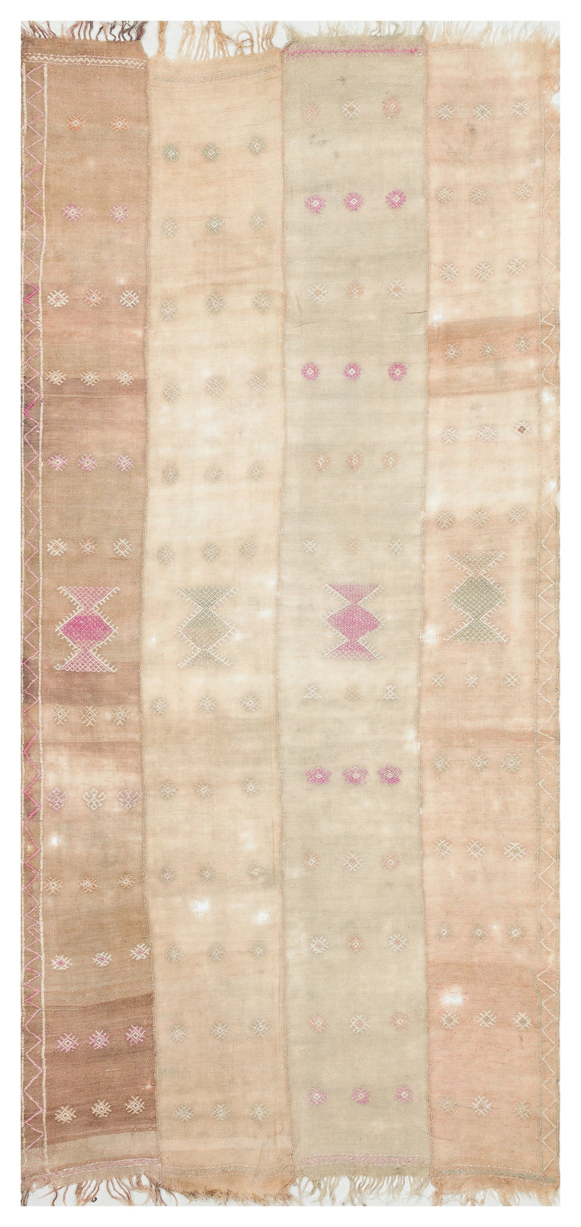Geometric Over Dyed Kilim Rug 4'5'' x 9'8'' ft 134 x 294 cm