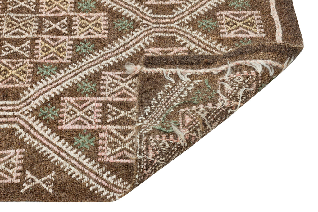 Geometric Over Dyed Kilim Rug 4'9'' x 8'4'' ft 145 x 255 cm