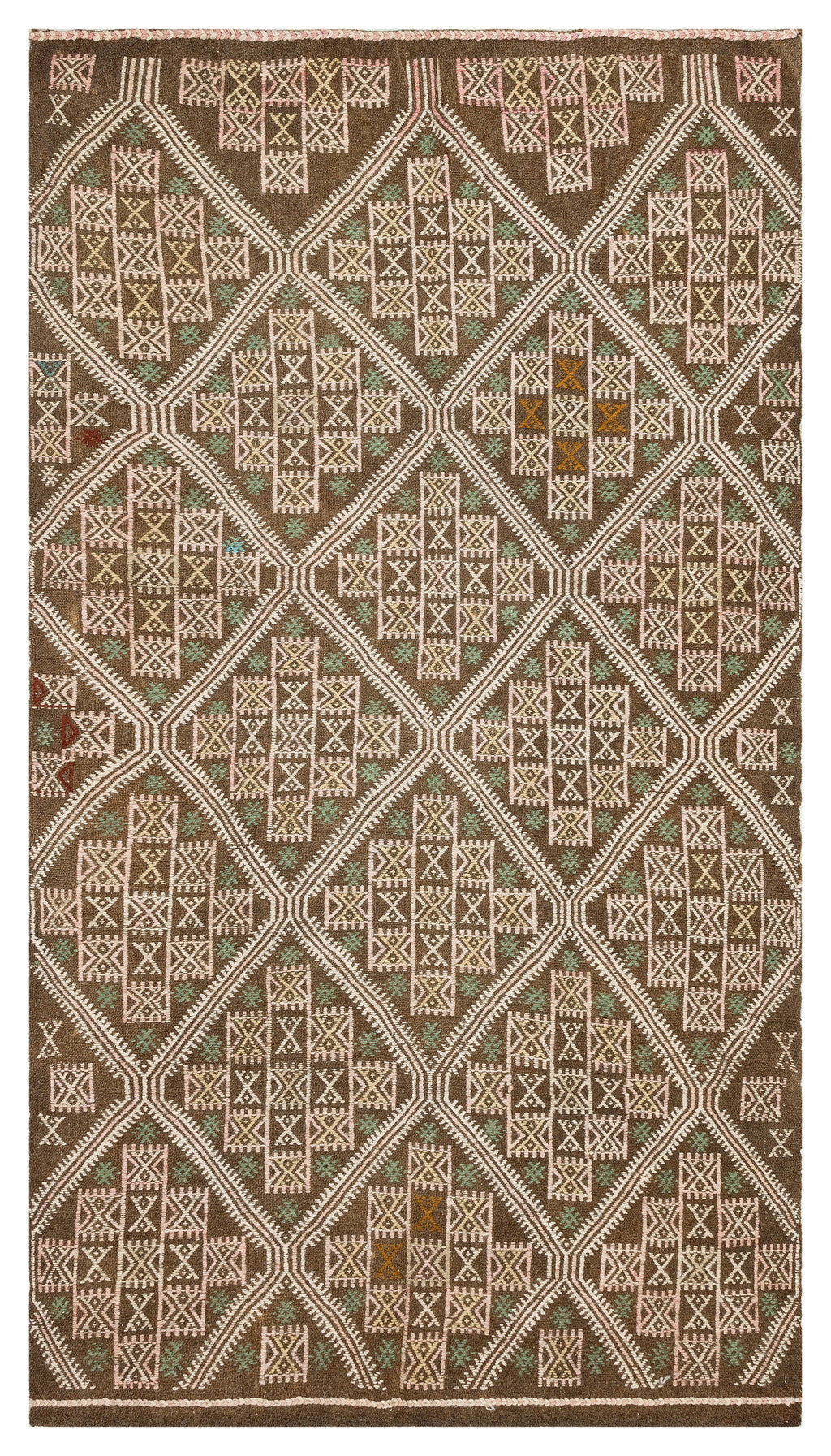 Geometric Over Dyed Kilim Rug 4'9'' x 8'4'' ft 145 x 255 cm