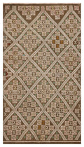 Geometric Over Dyed Kilim Rug 4'9'' x 8'4'' ft 145 x 255 cm