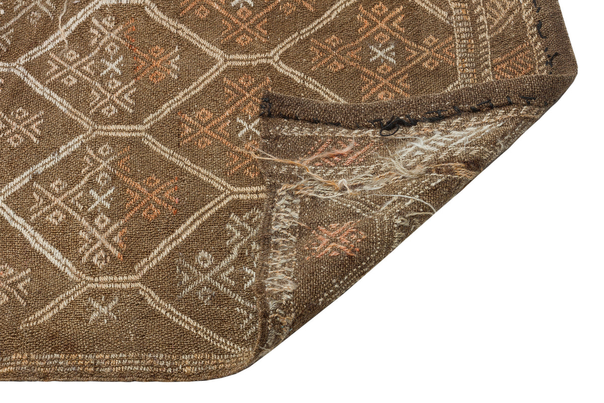 Geometric Over Dyed Kilim Rug 5&#39;12&#39;&#39; x 10&#39;11&#39;&#39; ft 182 x 332 cm