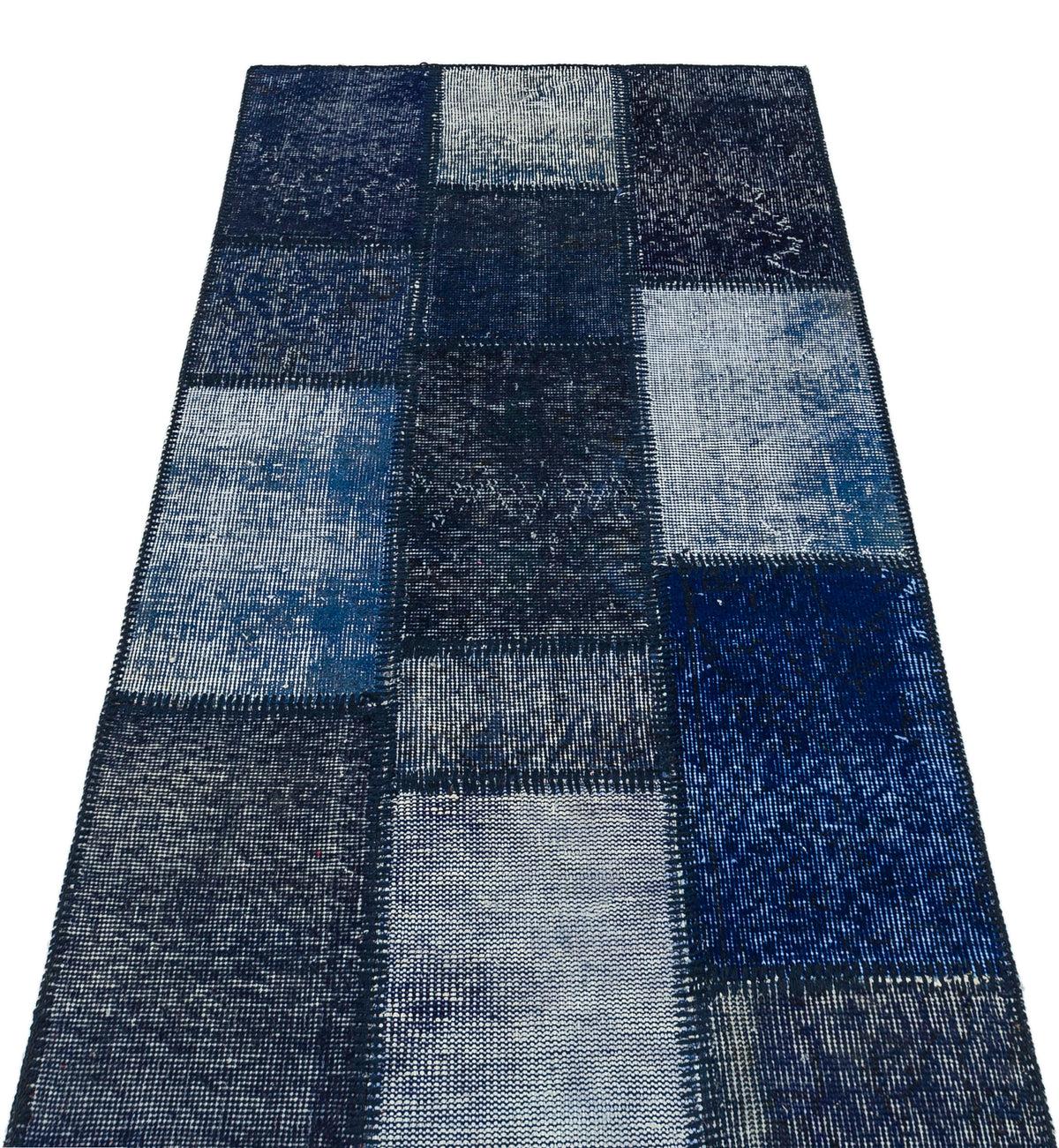 Black Over Dyed Patchwork Unique Rug 2&#39;7&#39;&#39; x 4&#39;10&#39;&#39; ft 78 x 148 cm