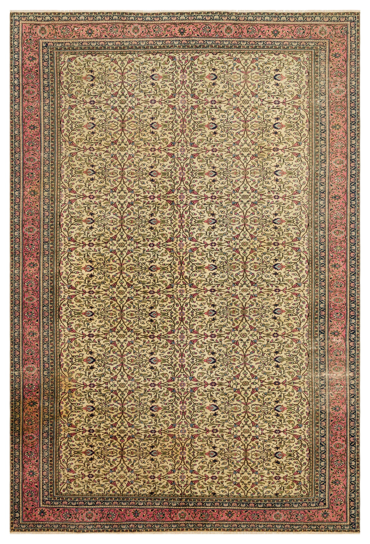 Natural Anatolium Turkish Vintage Rug 6&#39;2&#39;&#39; x 9&#39;2&#39;&#39; ft 189 x 280 cm