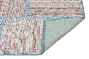 Beige Over Dyed Patchwork Unique Rug 5'2'' x 7'8'' ft 157 x 233 cm