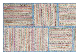 Beige Over Dyed Patchwork Unique Rug 5'2'' x 7'8'' ft 157 x 233 cm