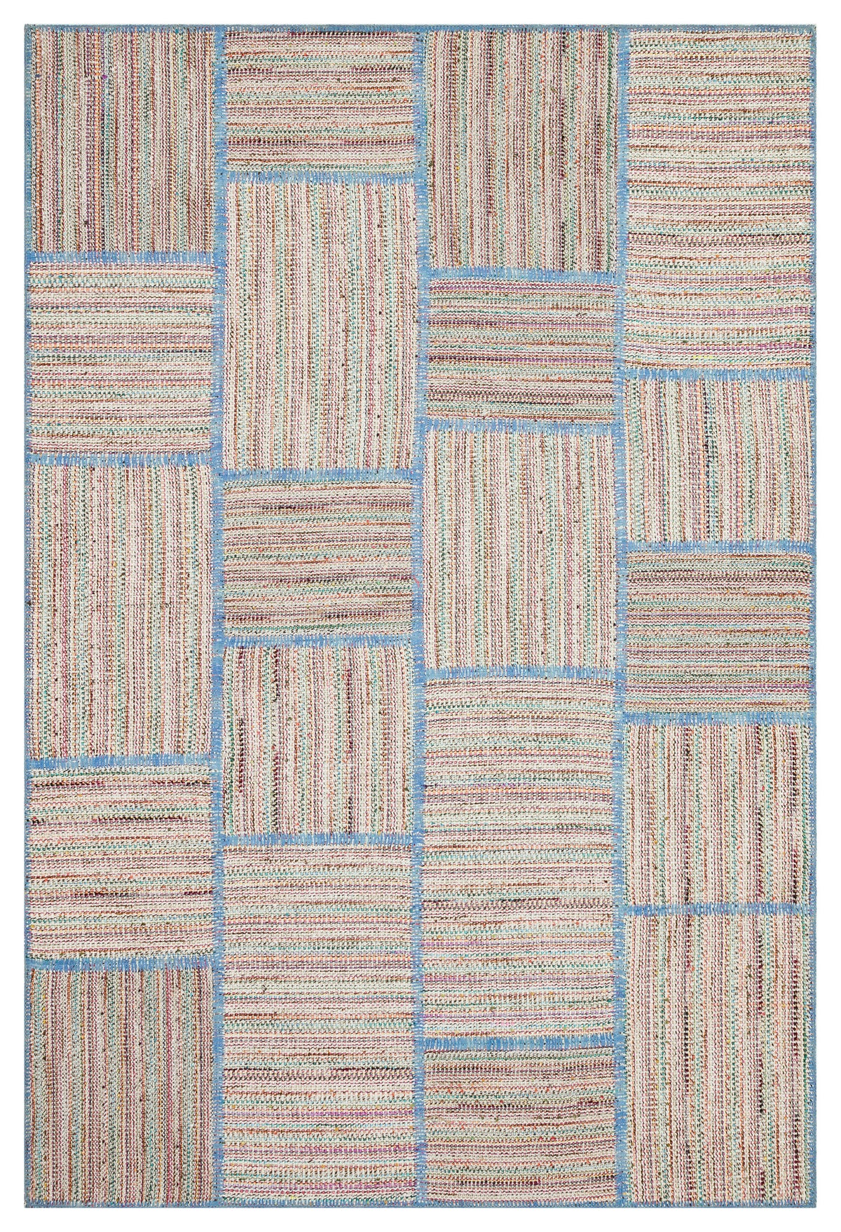 Beige Over Dyed Patchwork Unique Rug 5&#39;2&#39;&#39; x 7&#39;8&#39;&#39; ft 157 x 233 cm