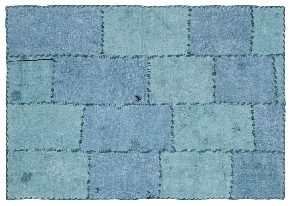 Natural Vintage Hemp Patchwork Rug  5'1'' x 7'4'' ft 155 x 223 cm