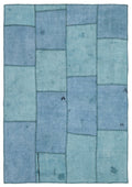 Natural Vintage Hemp Patchwork Rug  5'1'' x 7'4'' ft 155 x 223 cm