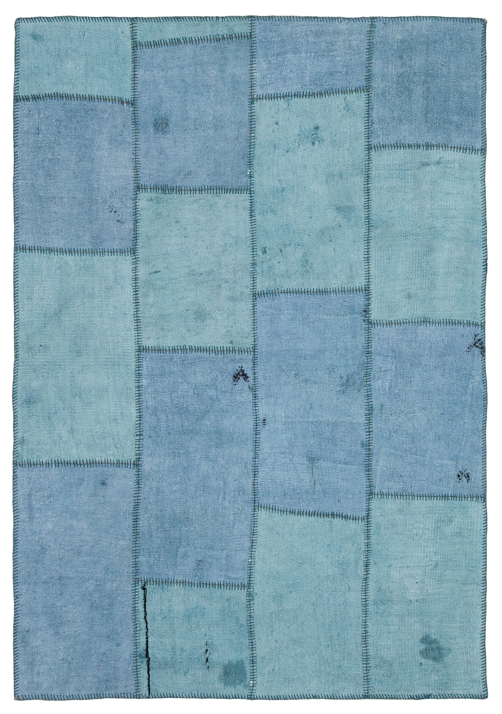 Natural Vintage Hemp Patchwork Rug  5'1'' x 7'4'' ft 155 x 223 cm