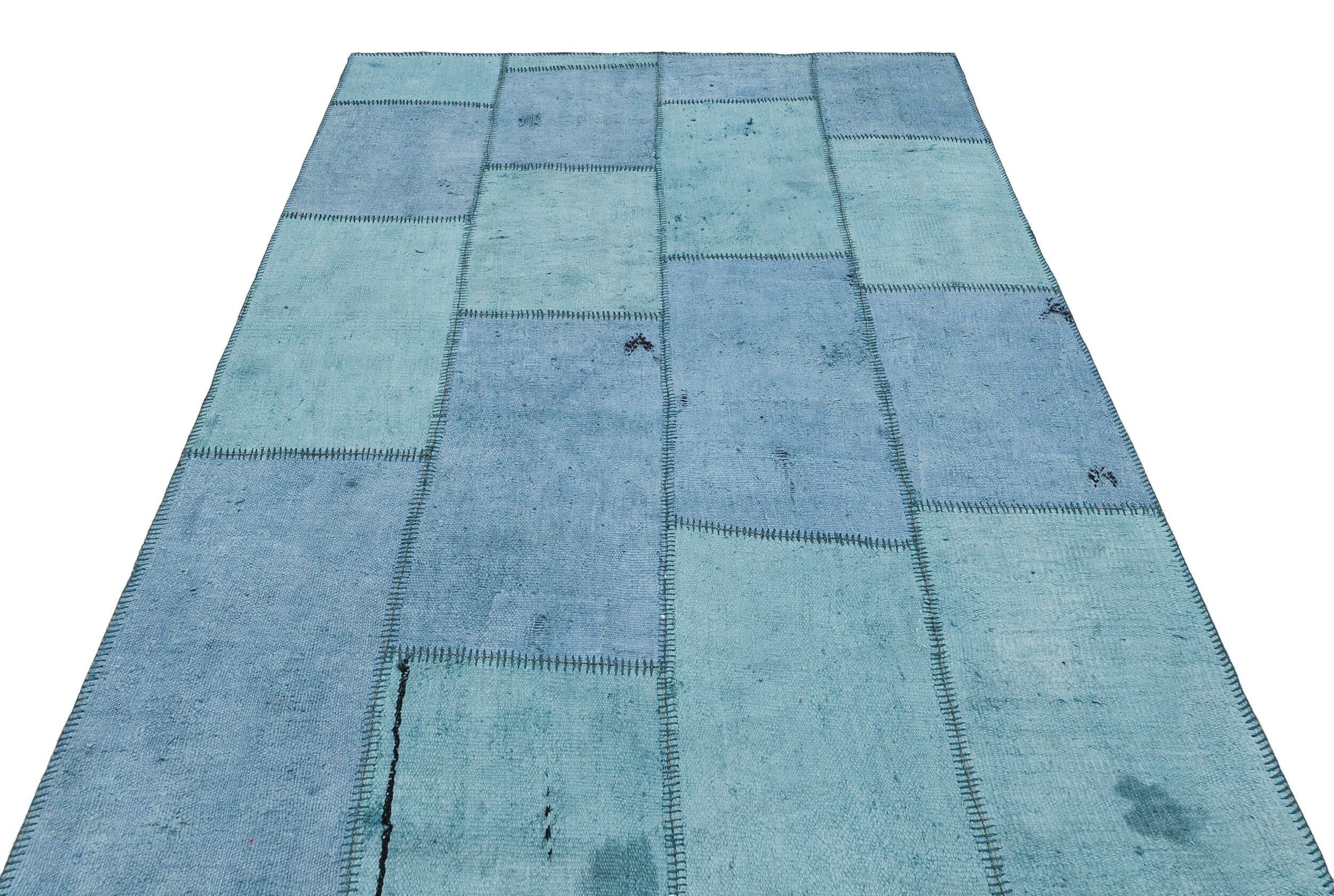 Natural Vintage Hemp Patchwork Rug  5'1'' x 7'4'' ft 155 x 223 cm