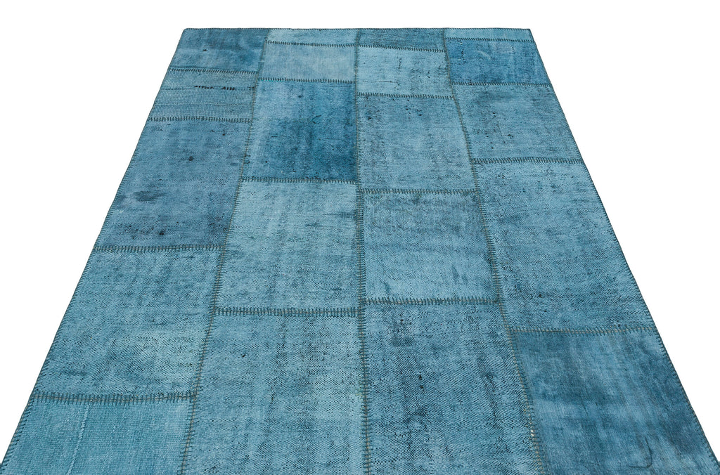 Natural Vintage Hemp Patchwork Rug 5'1'' x 6'11'' ft 156 x 211 cm